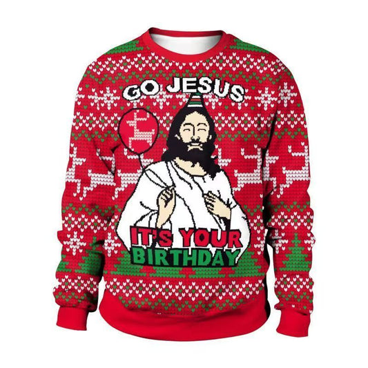 Fifaytech™ Go Jesus It's Your Birthday Ugly Christmas