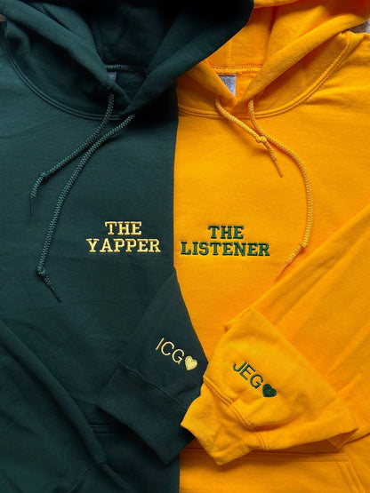 The Yapper The Listener Matching Embroidery Set