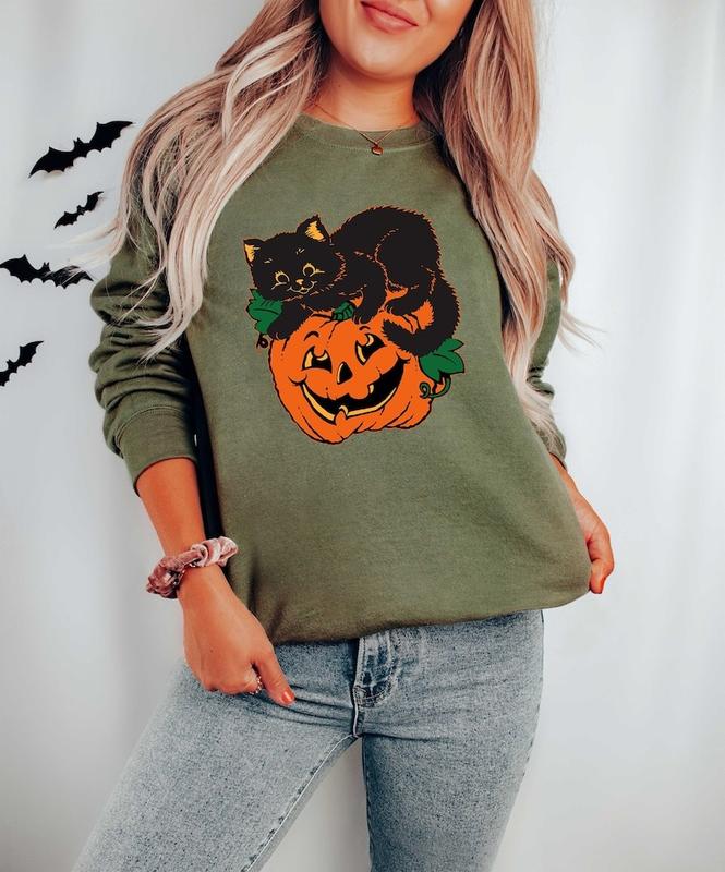 Fifaytech™ Black Cat Pumpkin Halloween Sweatshirt