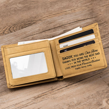 Fifaytech™ Best Dad Ever Personalized Leather Wallet