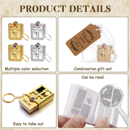 Fifaytech™ 24pcs Mini Bible Keychain