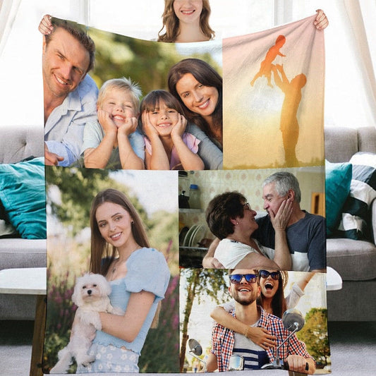 Fifaytech™ Personalized photo flannel blanket