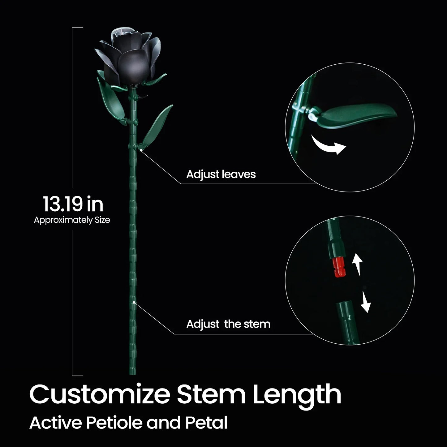 Fifaytech™ Roses Bouquet Building Block Set