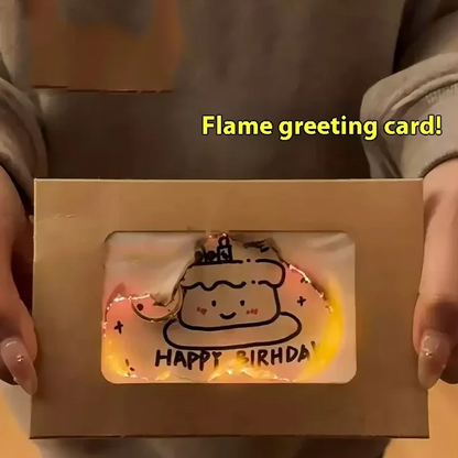 Fifaytech™ Birthday card with a burnt paper envelope