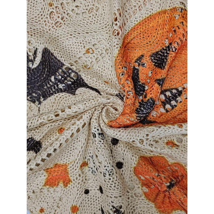 Fifaytech™ Halloween pumpkin print long-sleeved knitted top