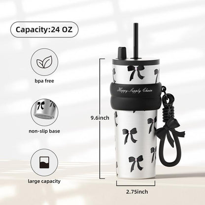 Fifaytech™ Stainless Steel Tumbler with Leak-proof Lid & Straw