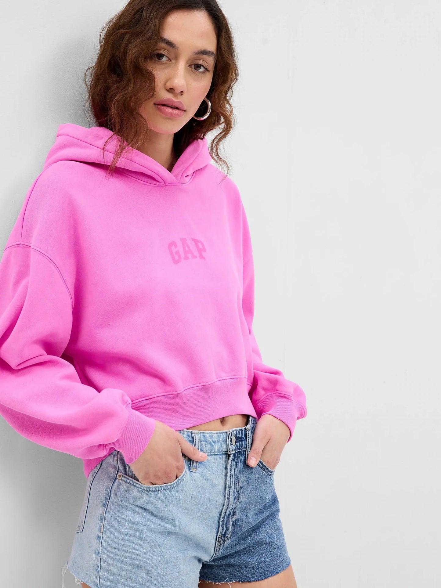 Fifaytech™ Pink Arch Crop Hoodie