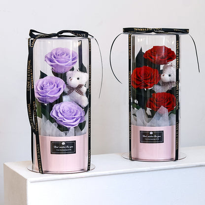 Fifaytech™ Eternal Rose Bear Bouquet