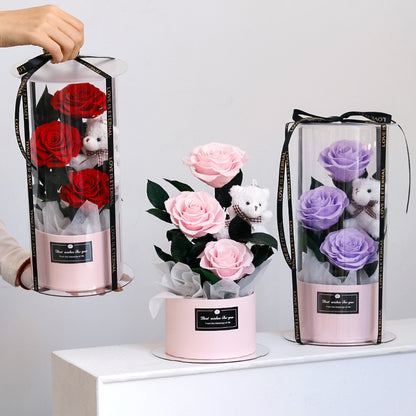 Fifaytech™ Eternal Rose Bear Bouquet