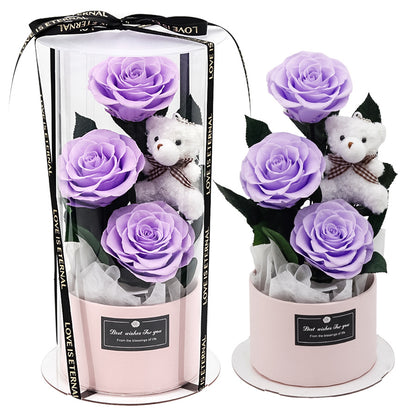 Fifaytech™ Eternal Rose Bear Bouquet