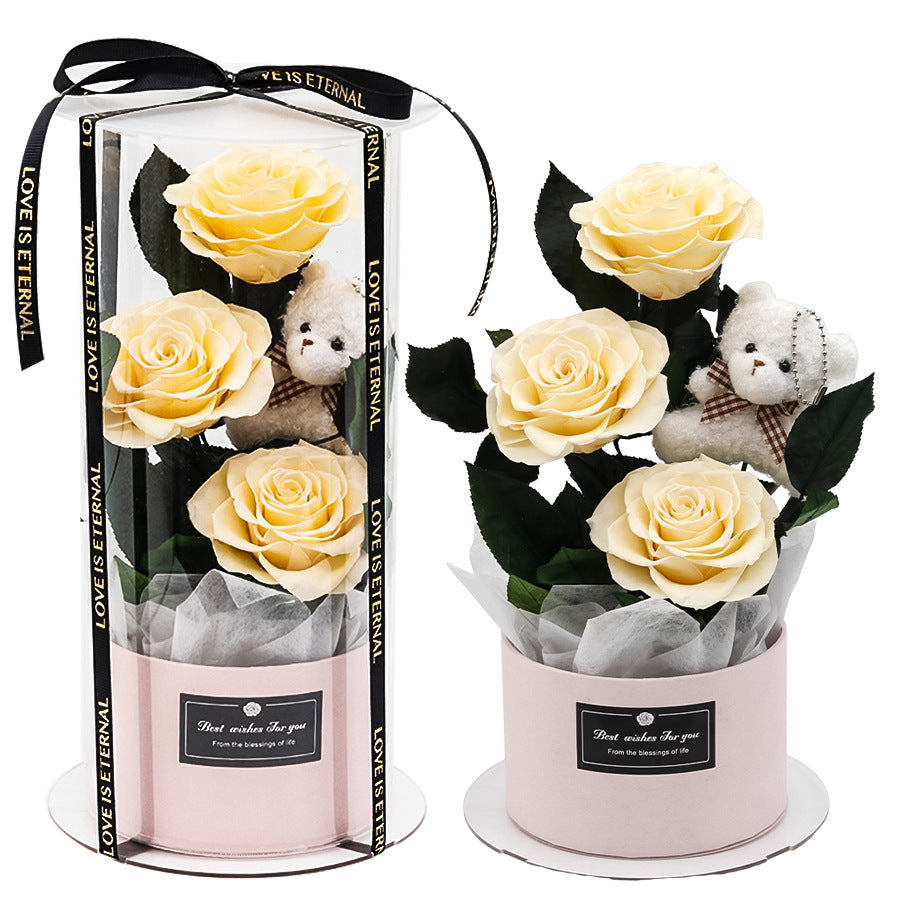 Fifaytech™ Eternal Rose Bear Bouquet