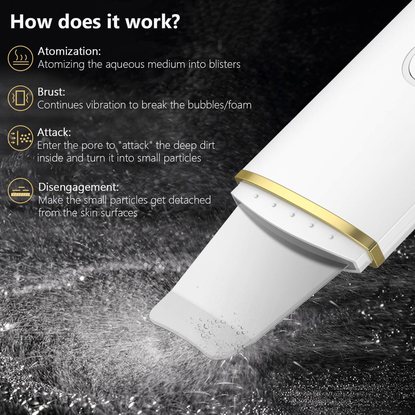 Fifaytech™ ultrasonic facial scrubber