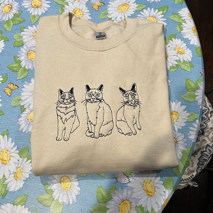 Sudadera con bordado personalizado para mascotas, sudadera para mamá y perro 