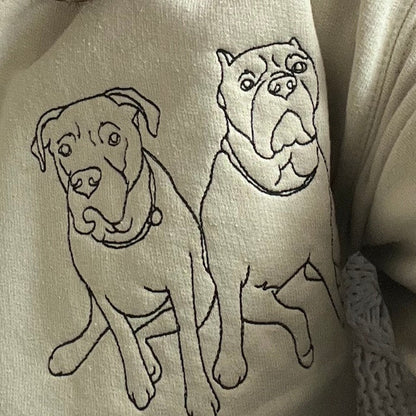 Sudadera con bordado personalizado para mascotas, sudadera para mamá y perro 