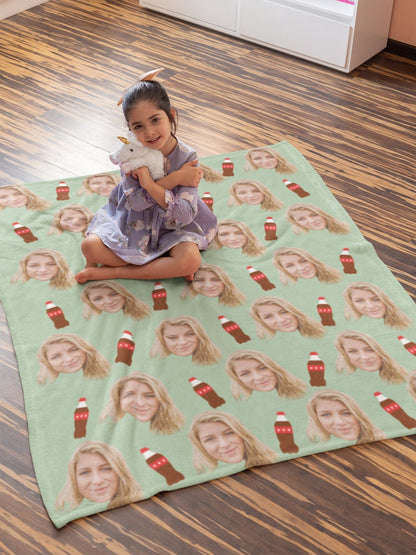 Fifaytech™ Personalized Photo face blanket