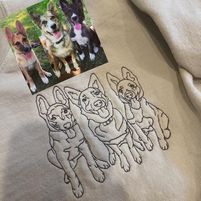 Sudadera con bordado personalizado para mascotas, sudadera para mamá y perro 