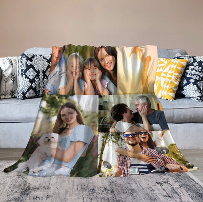 Fifaytech™ Personalized photo flannel blanket