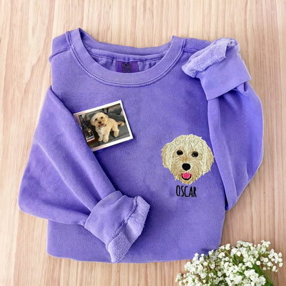 Benutzerdefinierte Haustier bestickt Sweatshirt Hund Katze Sweatshirt 