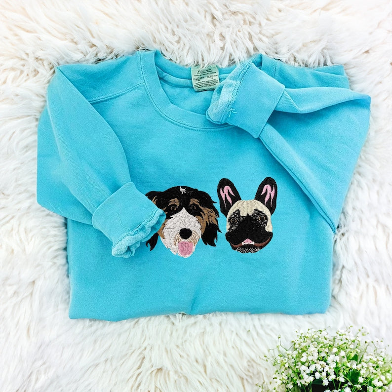 Sudadera con bordado personalizado para mascotas, sudadera para perros y gatos 