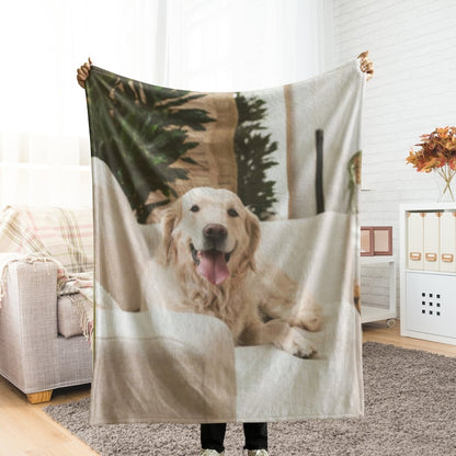 Fifaytech™ Personalized photo flannel blanket