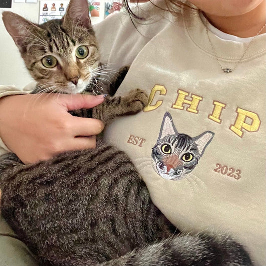 Fifaytech™ Custom Embroidered Pet From Your Photo Sweatshirt