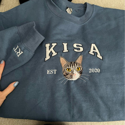 Fifaytech™ Custom Embroidered Pet From Your Photo Sweatshirt