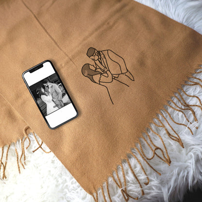 Fifaytech™ Custom Couple Photo Portrait Scarf