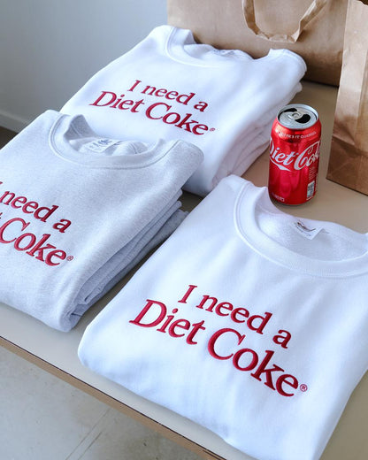 Fifaytech™ I Need a Diet Coke Embroidered Sweatshirt