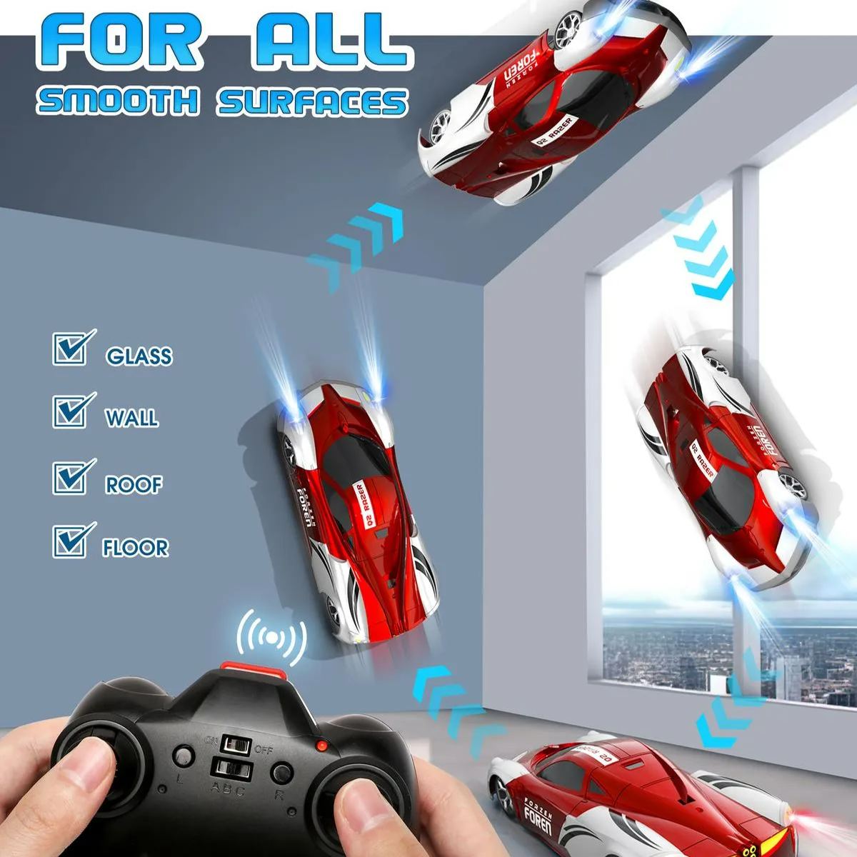 Fifaytech™ Wall Climbing Car, Electric Remote Toy Racing