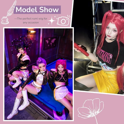 Fifaytech™ Demon Hunters Costume Rumi Wigs Cosplay Kids