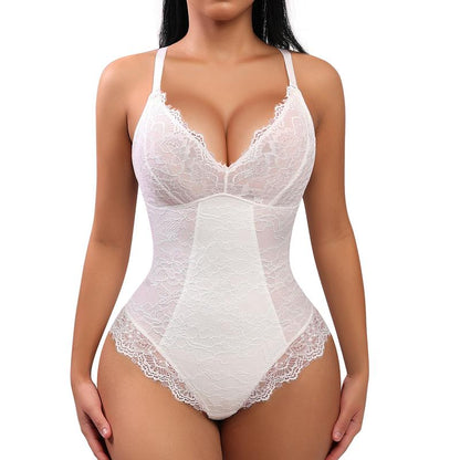 Fifaytech™ Seamless Covered Bust Jumpsuit Thong Bodysuit