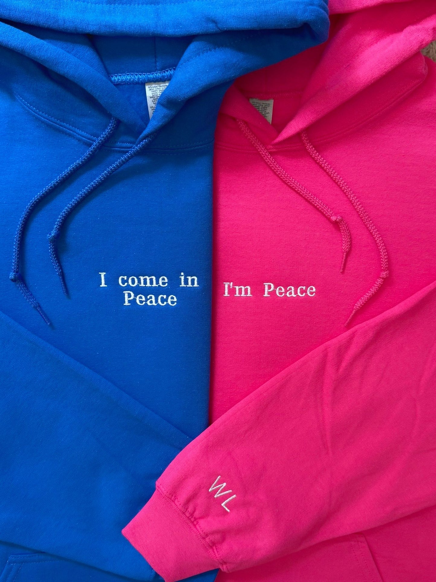 I Come in Peace I'm Peace Matching Embroidery Set