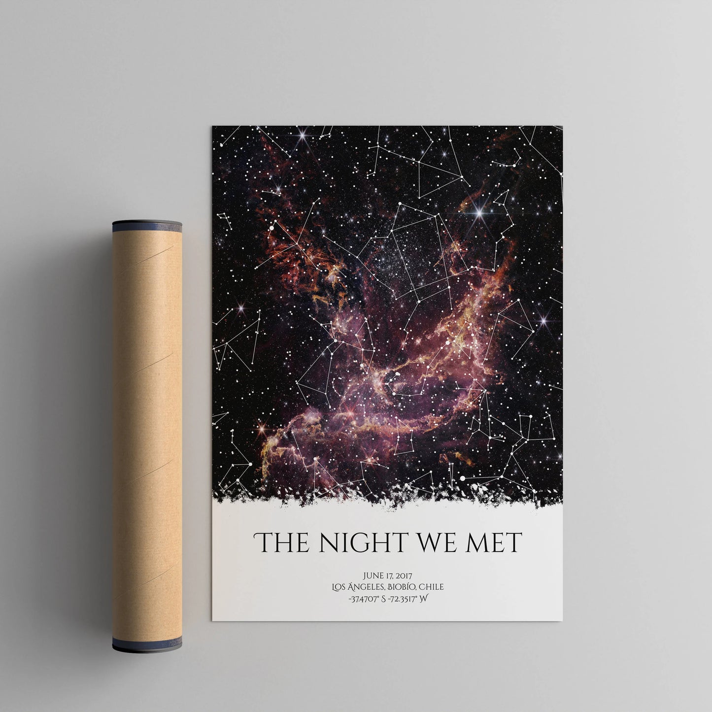 Fifaytech™ Stars The Night We Met Custom Star Map Print