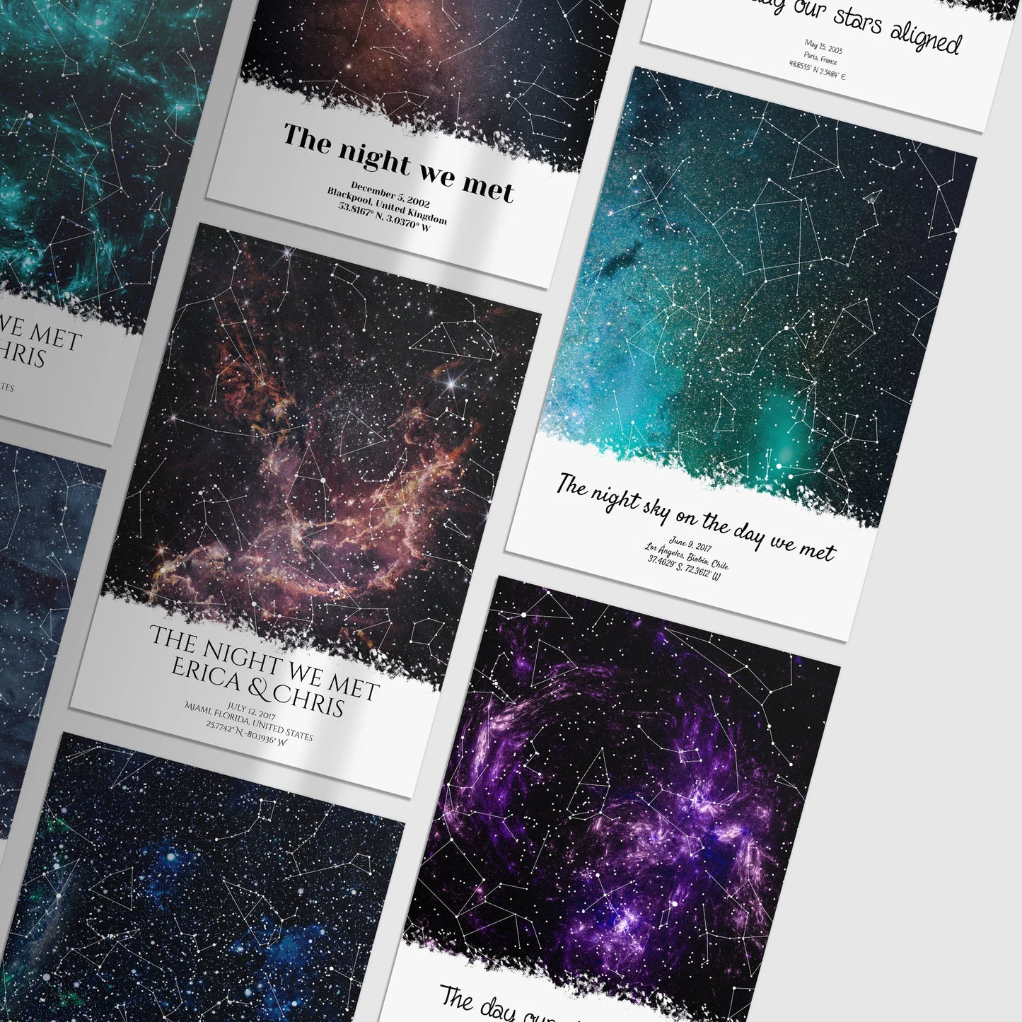 Fifaytech™ Stars The Night We Met Custom Star Map Print