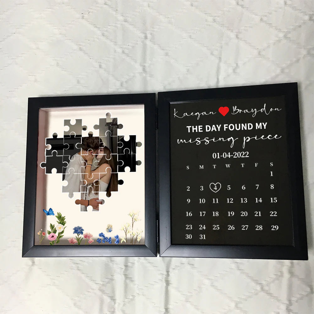 Fifaytech™ Personalized The Day I Found My Missing Piece Puzzele Photo Frame