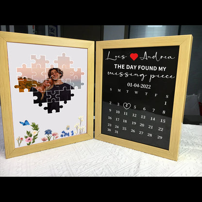 Fifaytech™ Personalized The Day I Found My Missing Piece Puzzele Photo Frame