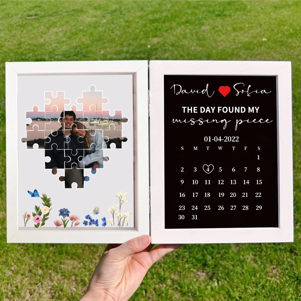 Fifaytech™ Personalized The Day I Found My Missing Piece Puzzele Photo Frame