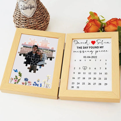 Fifaytech™ Personalized The Day I Found My Missing Piece Puzzele Photo Frame