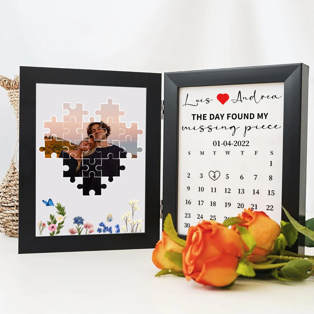 Fifaytech™ Personalized The Day I Found My Missing Piece Puzzele Photo Frame