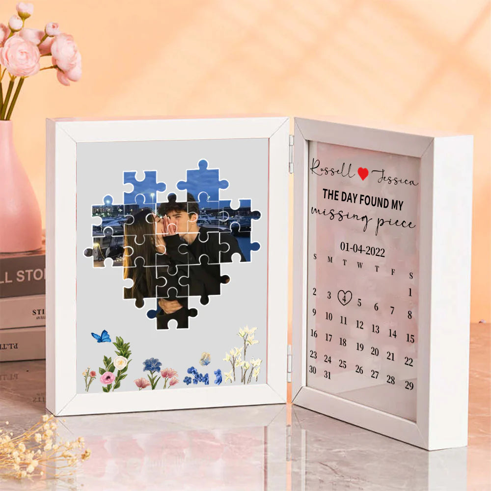 Fifaytech™ Personalized The Day I Found My Missing Piece Puzzele Photo Frame