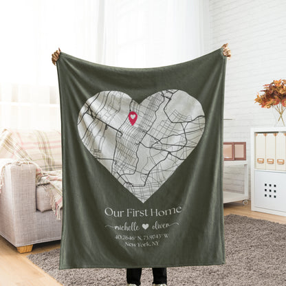 Fifaytech™ Customized Where We Met Map Blanket