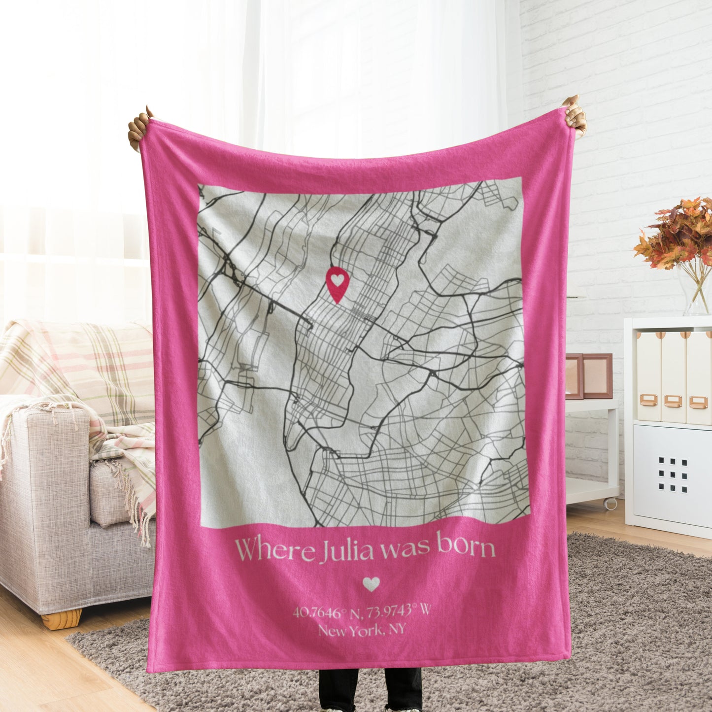 Fifaytech™ Customized Where We Met Map Blanket